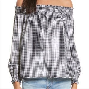 Rag and bone off the shoulder top